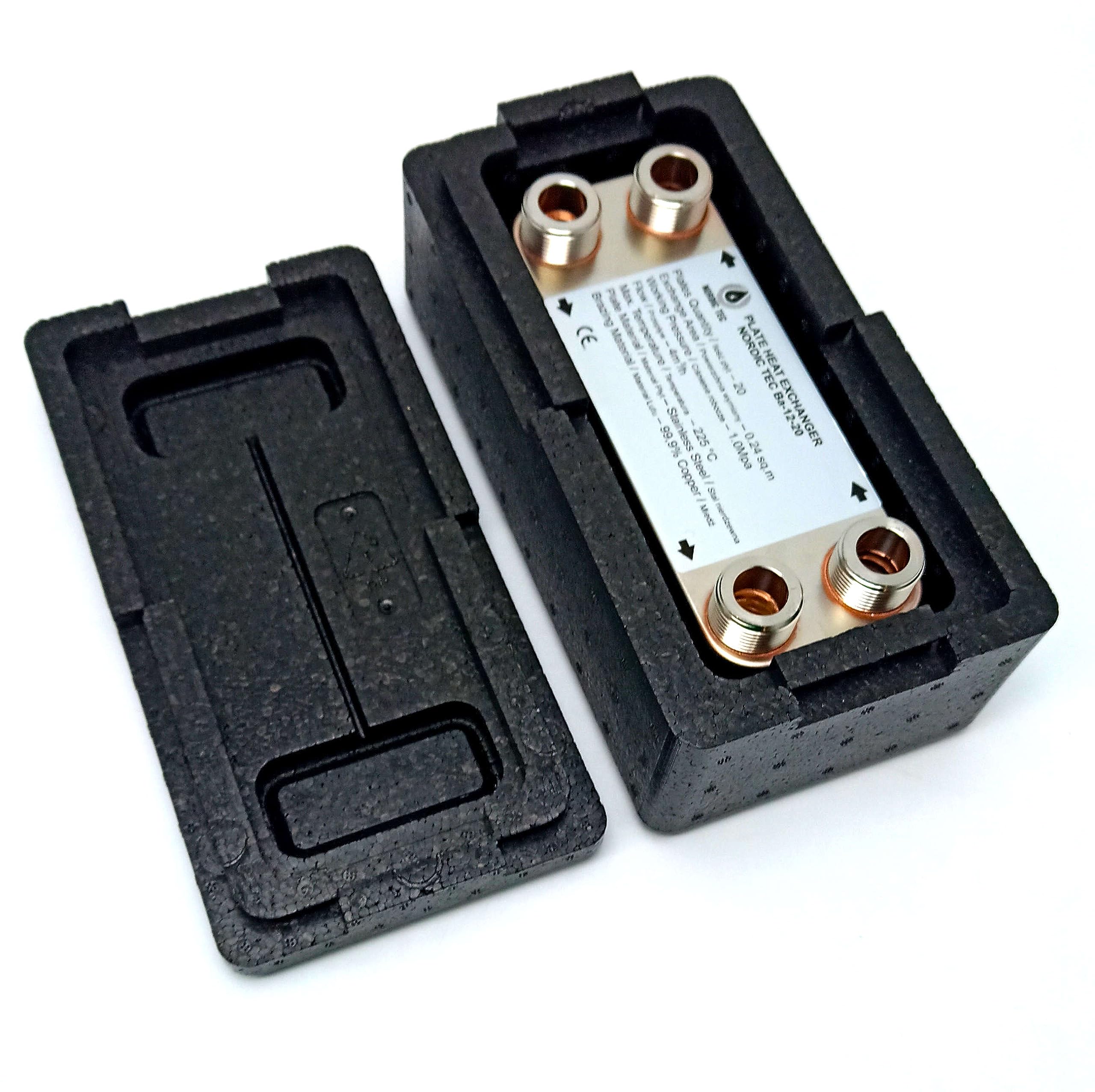 Nordic Tec Ba-12-20 - Scambiatore di calore in acciaio INOX con isolamento, 20 piastre da 45 kW 3/4"