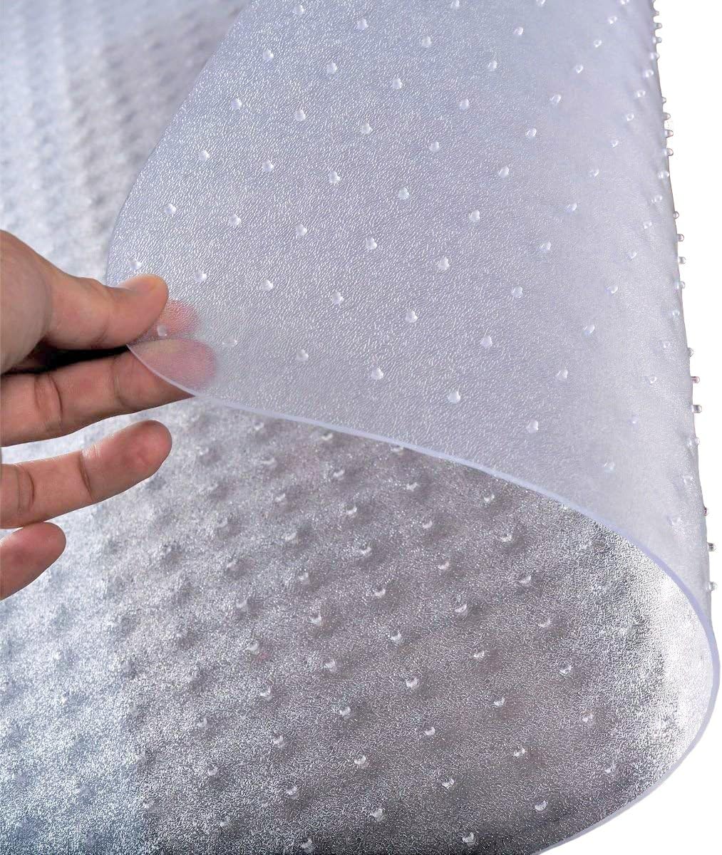 Pvc Home Office Chair Floor Mat Studded Back With Lip For Standard Pile Carpet Smooth Surface Facilitates Easy Movement Chairs Mat Brand New