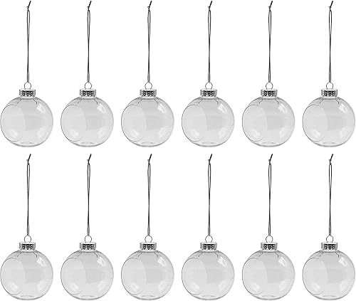 Creative Hobbies Esferas decorativas de plástico transparente, parte delantera abierta con parte inferior plana, ideales para terrarios, 3.25