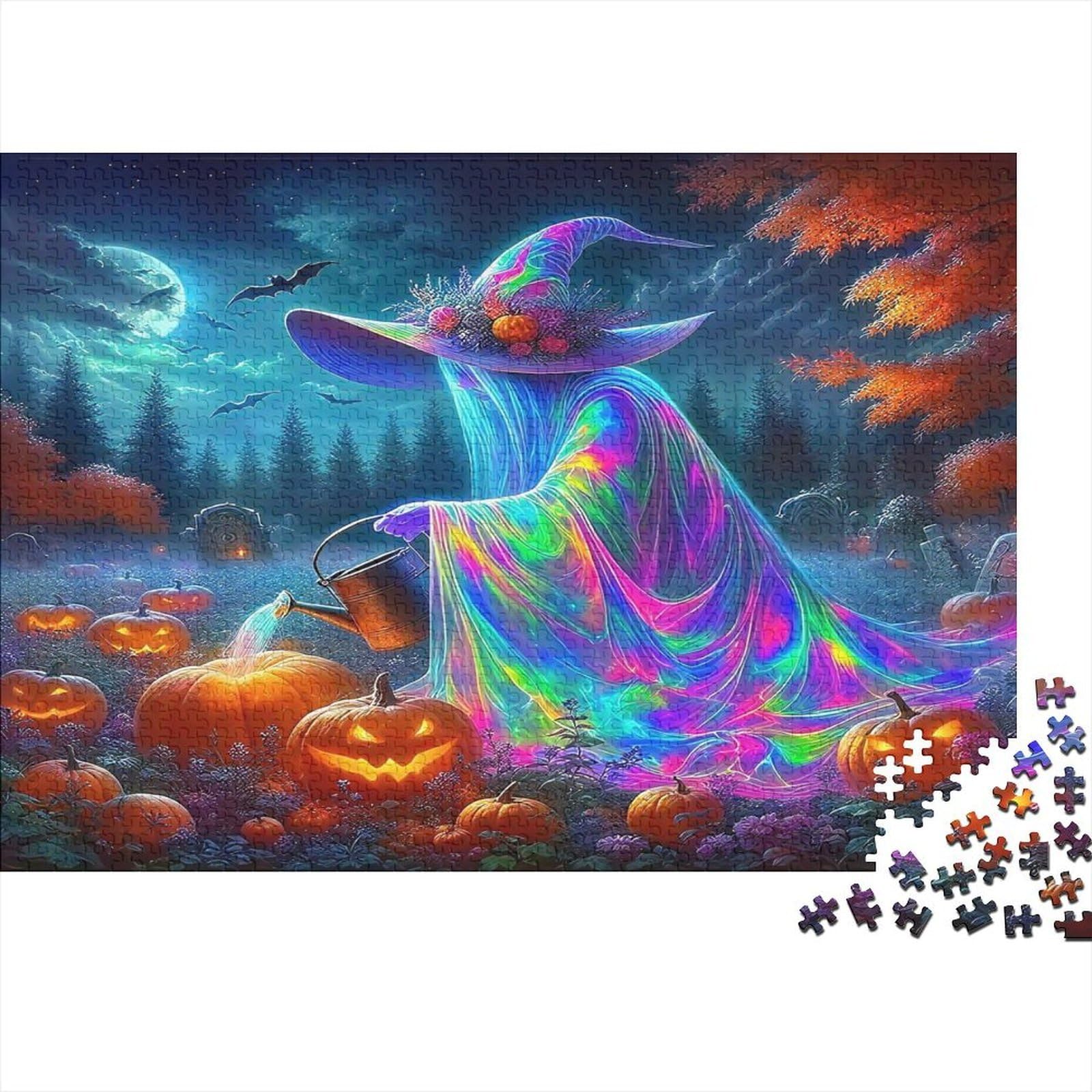 Witch Jigsaw Puzzles Puzzle for Adults Kids. 1000 Piece Great Gifts Challenge Toy Educational Games Home Decoration for Educational Games Gifts 70x50cm/1000pcs