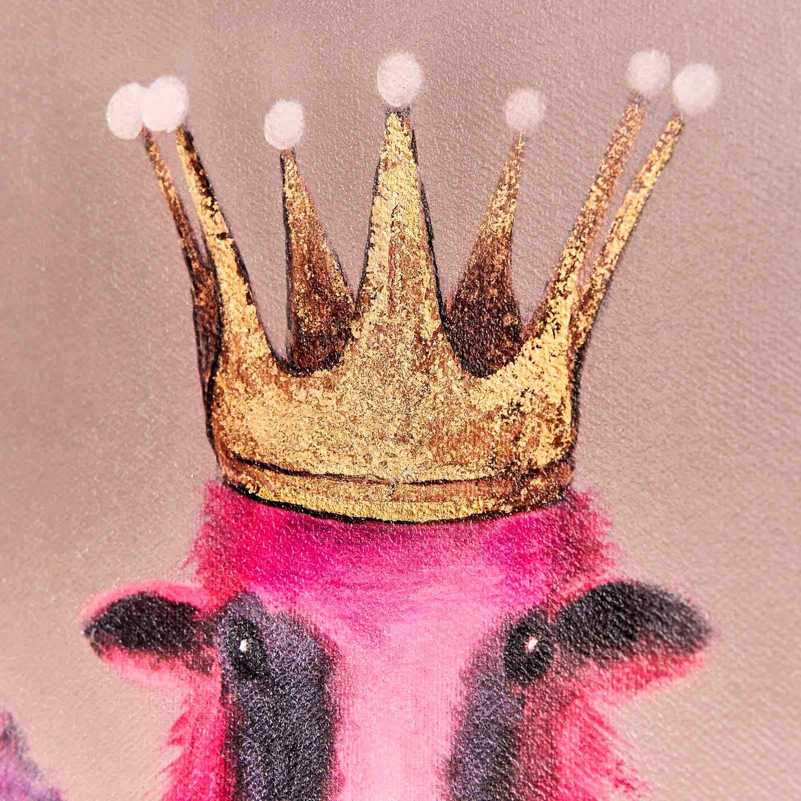 WERNS Gemälde Schaf Royal Sheep handgemaltes Schaf-Porträt königlicher Look Unikat Wandbild 80x100 cm