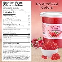 Vista 2 de BREXONIC Popping Boba Pearls - Bolas de té explosivas, bebida y cobertura de postres fresa, mango, arándano, fruta de la pasión, sabor a té