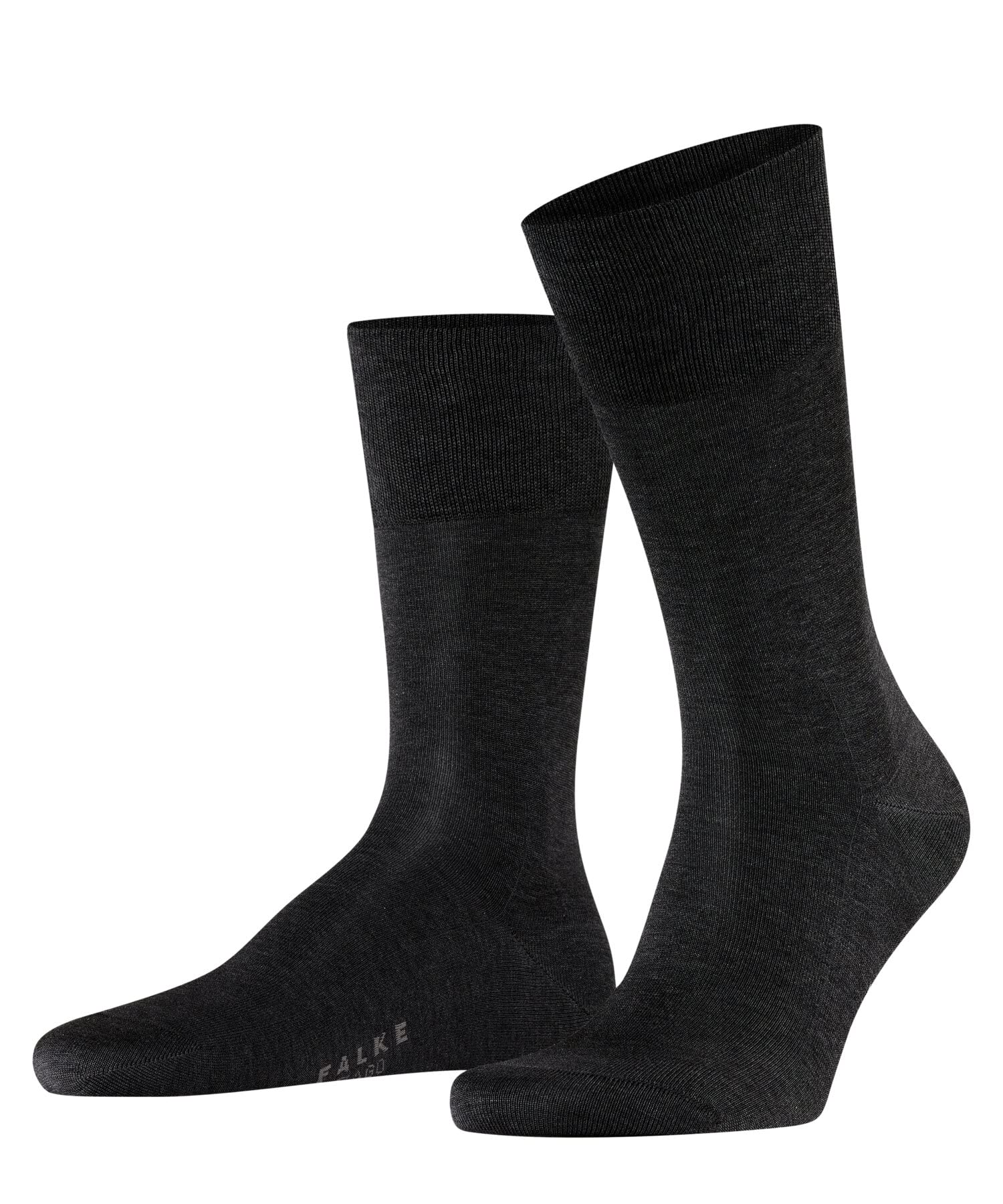 FALKE Men's Tiago M So Fil D'Écosse Cotton Plain 1 Pair Socks, Grey Anthracite Melange 3095, 5.5-6.5