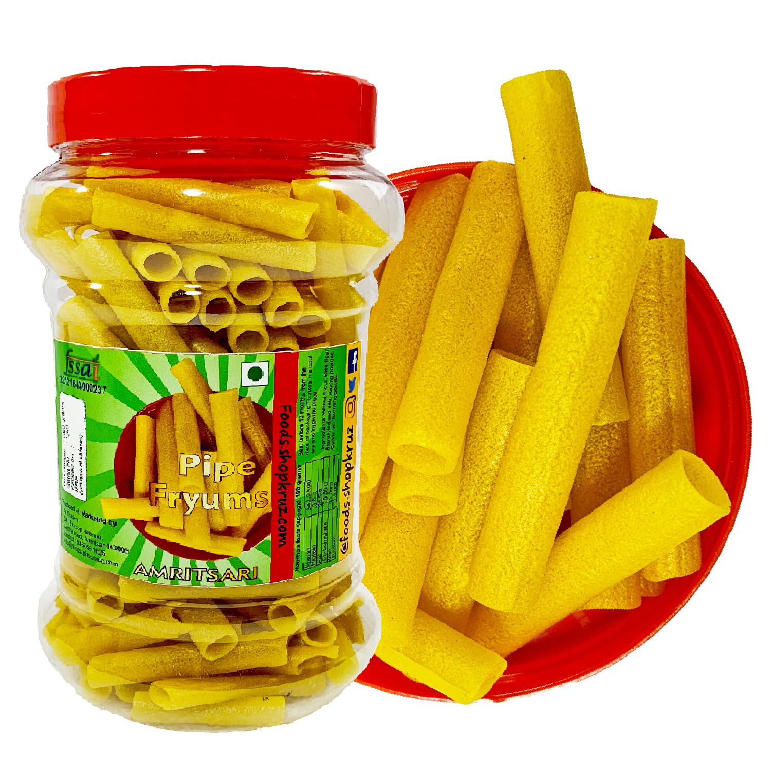 Foods.shopkruz Pipe Fryums Yellow Fryums 350 gm Ready to Fry papad Rolls Indian Snacks/Cook at Home, Finger Pipe Fryums Amritsari (B0D3V9NPXZ) Amazon Price History, Amazon Price Tracker