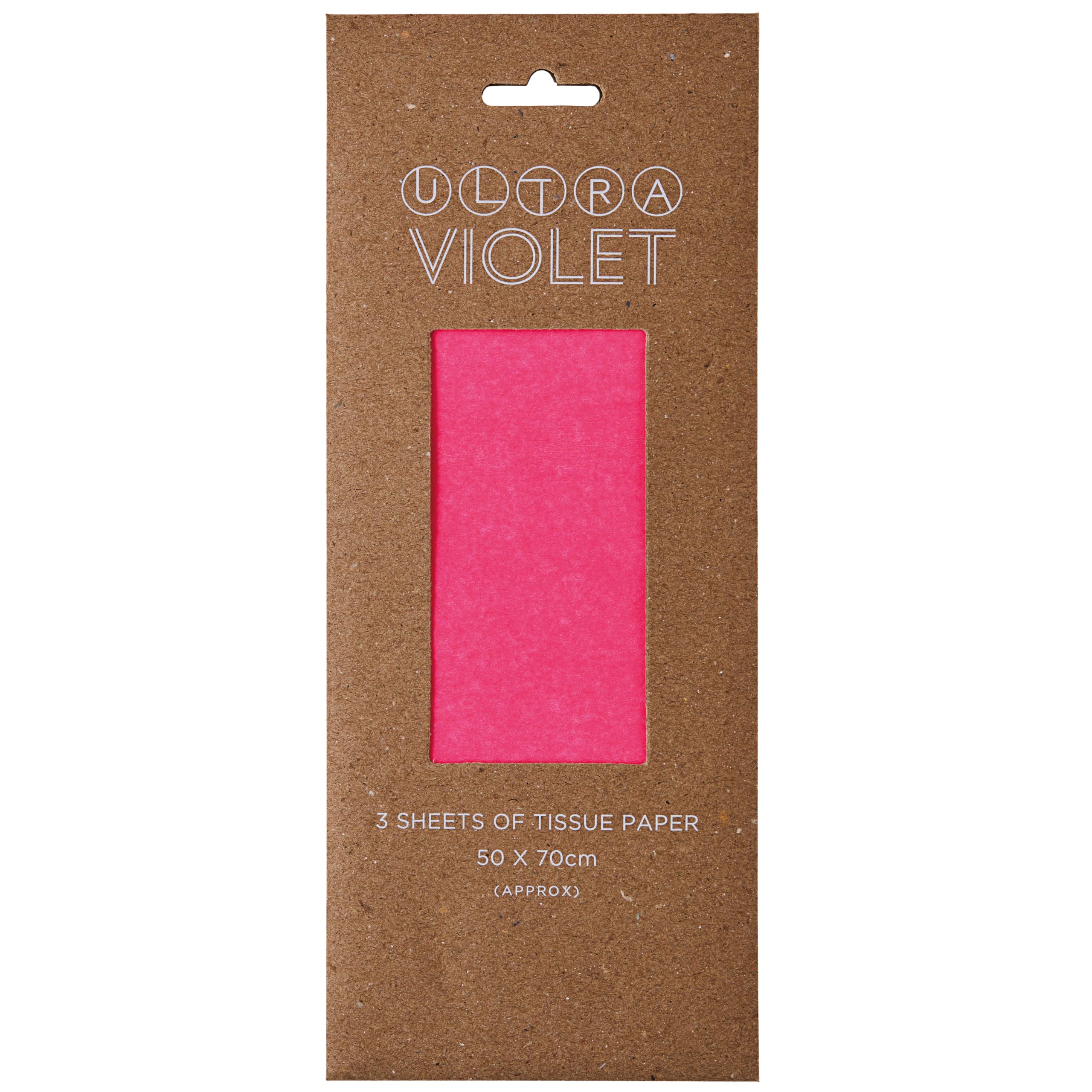 Design By Violet 3 Sheet Bold Pink Neon Tissue – Vibrant Wrapping Tissue Paper for Gift Bags, Hampers & Craft Projects – 50cm x 70cm
