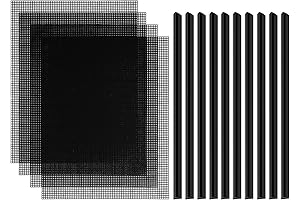 Complete Embroidery Mesh Kit: 4 fur-ry Mesh Sheets, 10 Binding Bars, and...