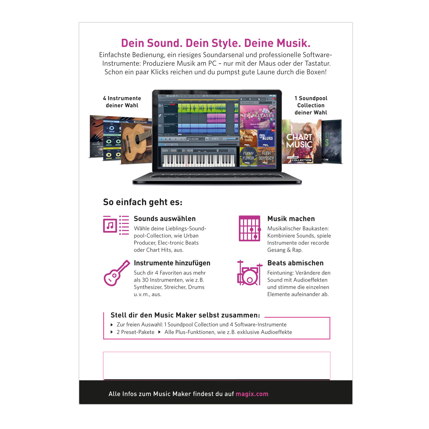 MAGIX Music Maker – 2018 Plus Edition – Musik produzieren, aufnehmen und mixen [Download]