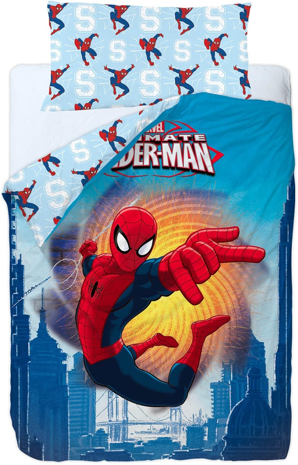 ADJUSTABLE Duvet SLEEPING BAG Spiderman Fire Original FOR