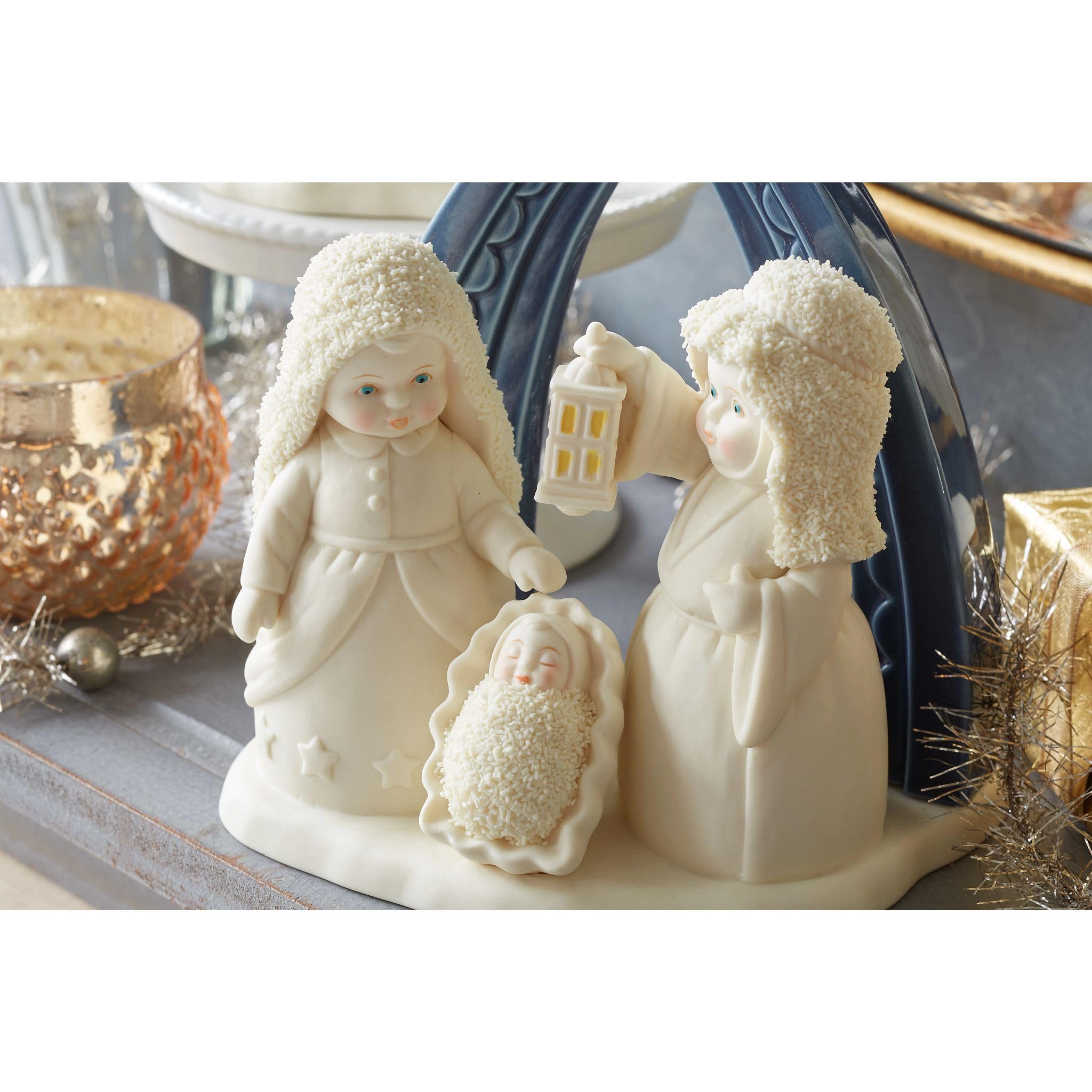 Department 56 Snowbabies Midnight Figurine de crèche de Noël Transparente Multicolore 15 cm