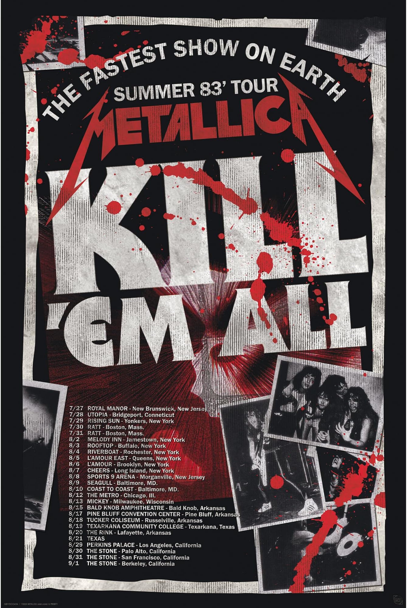 GB eye Metallica Kill 'Em All 83 Tour 61 x 91.5cm Maxi Poster