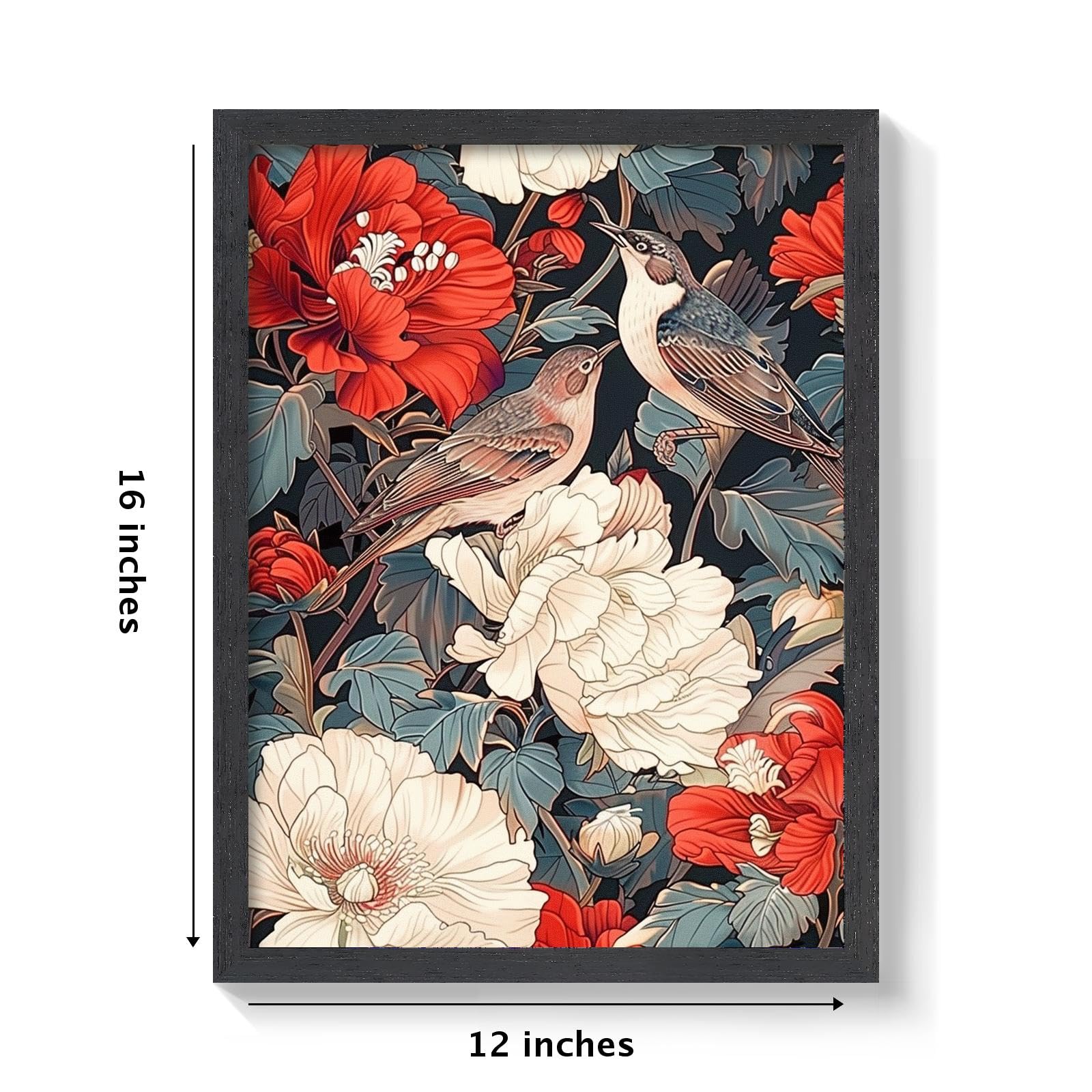 BOTANICAL ART 【import品】 Wild Flower Framed Print | Flowermarket Watercolor Neutral