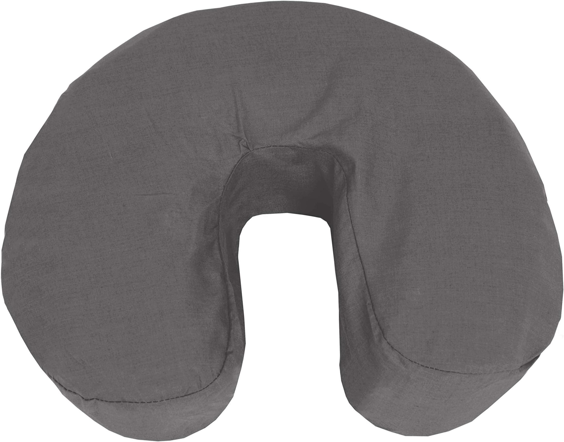 LONDON LINENS Soft & Heavy Microfiber Massage Tables Face Cradle Covers Cozies Fitted- 4 Pieces (4, Grey)