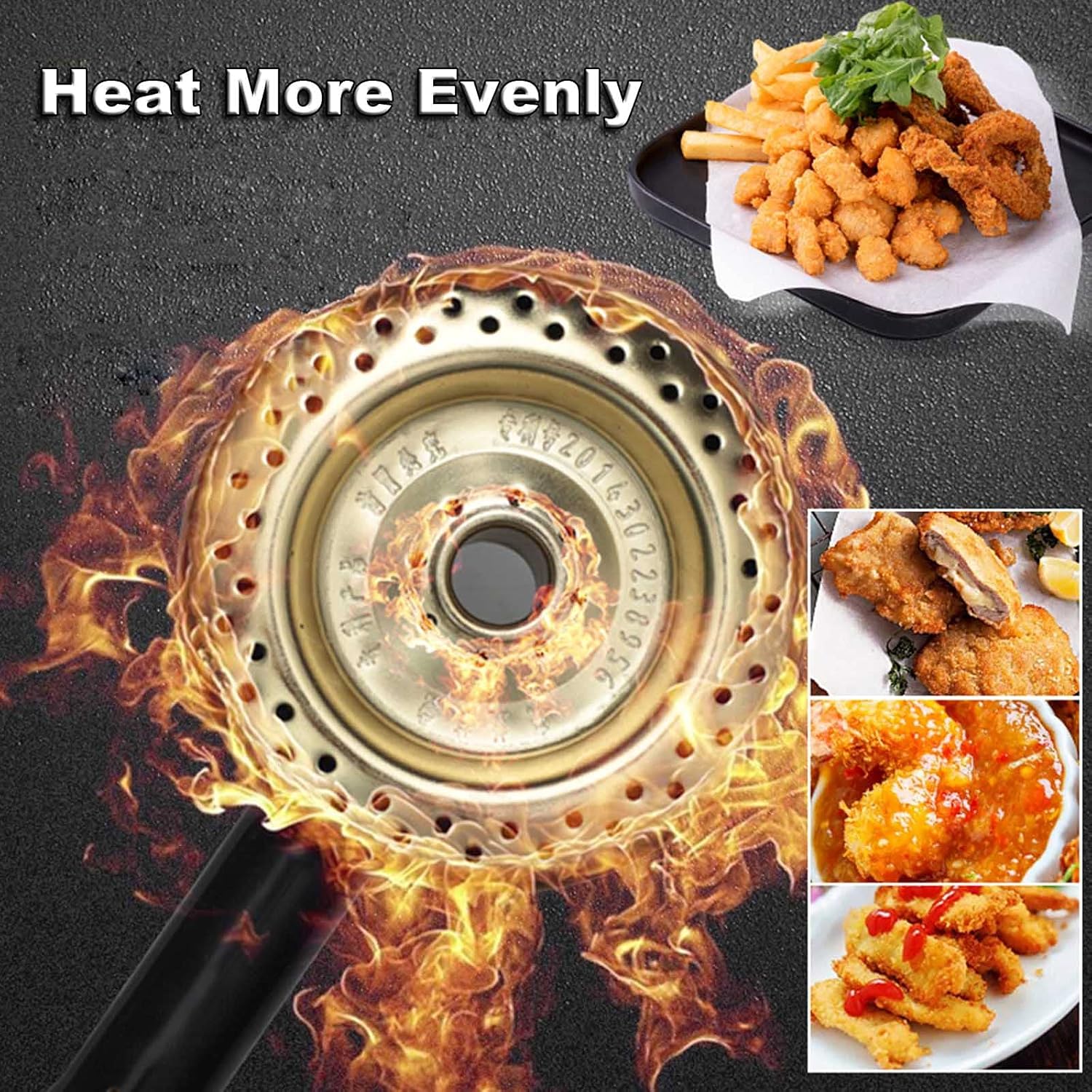 Countertop Gas Fryer, Multi-Function Double-cylinderGas Fryer, French Fries Machine, 22L Large Capacity Dual Fryer, with Frying Basket and Lid, 304 Stainless S
