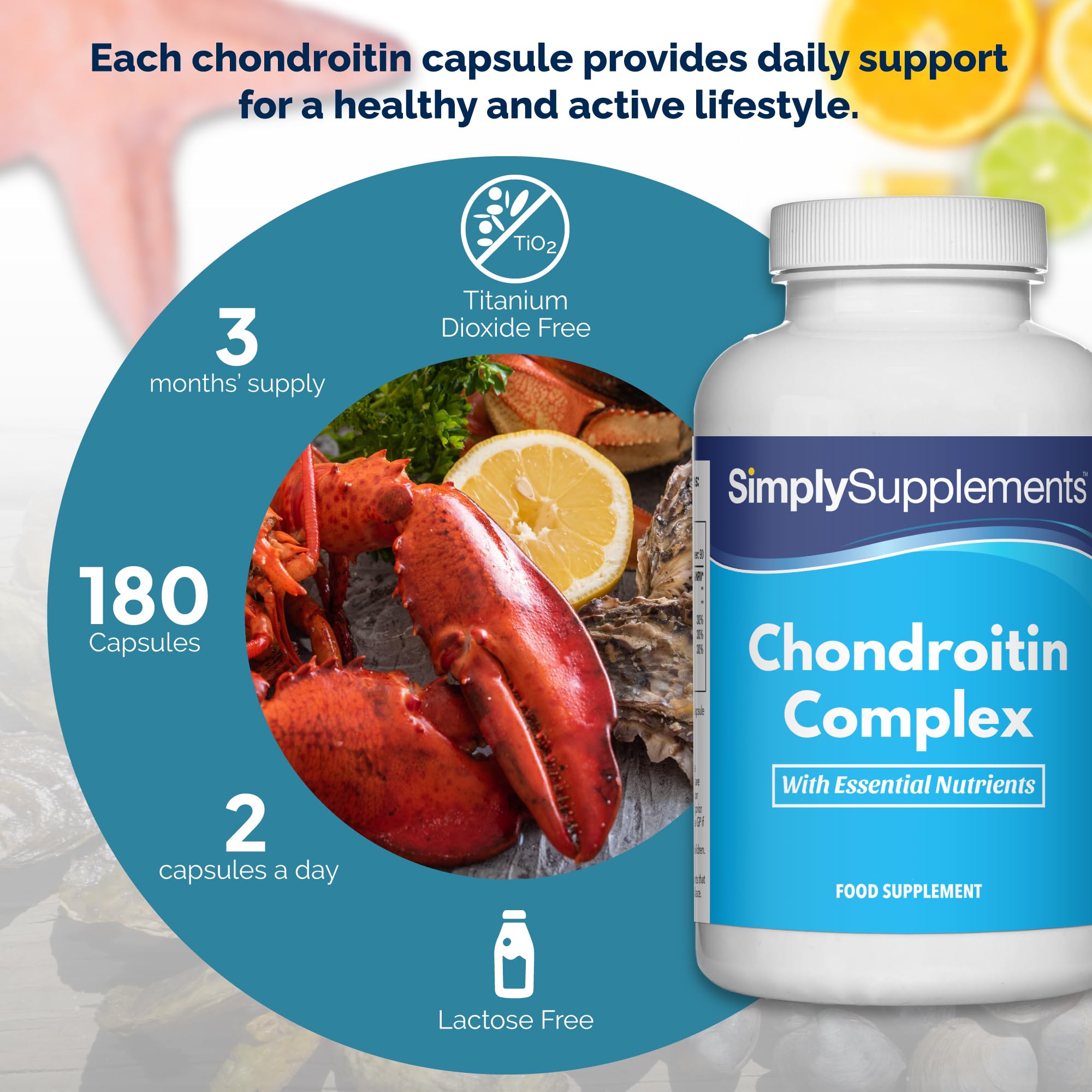 Chondroitin Komplex - 180 Kapseln - Versorgung für 3 Monate - SimplySupplements