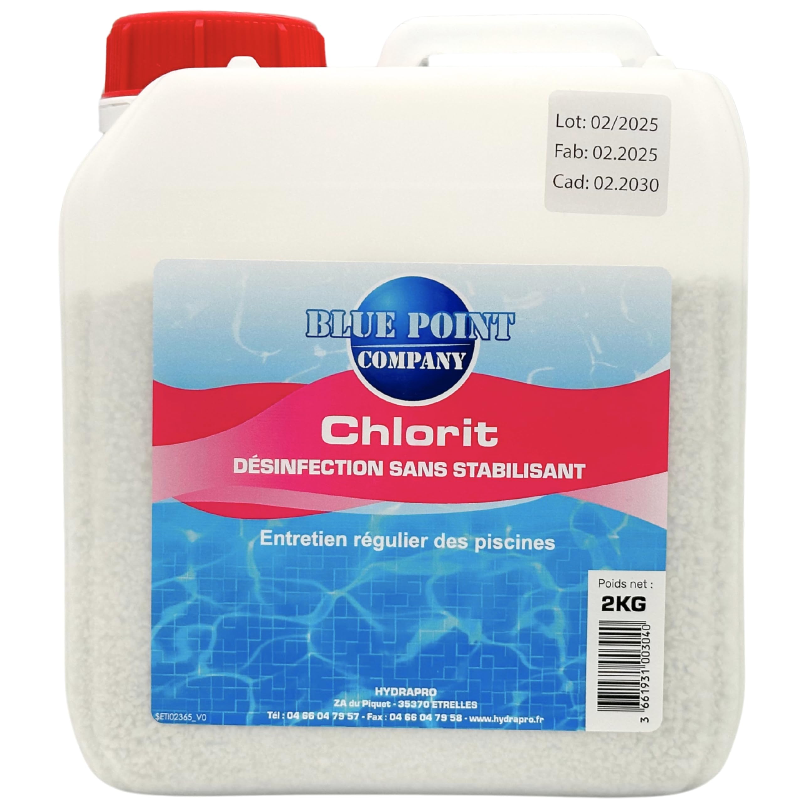 Chlore Choc Non Stabilisé 2KG | Hypochlorite de Calcium en Poudre | Traitement Efficace Contre Algues & Eau Verte | Désinfection Rapide pour Piscine & Spa | Produit sans Stabilisant, Granulés