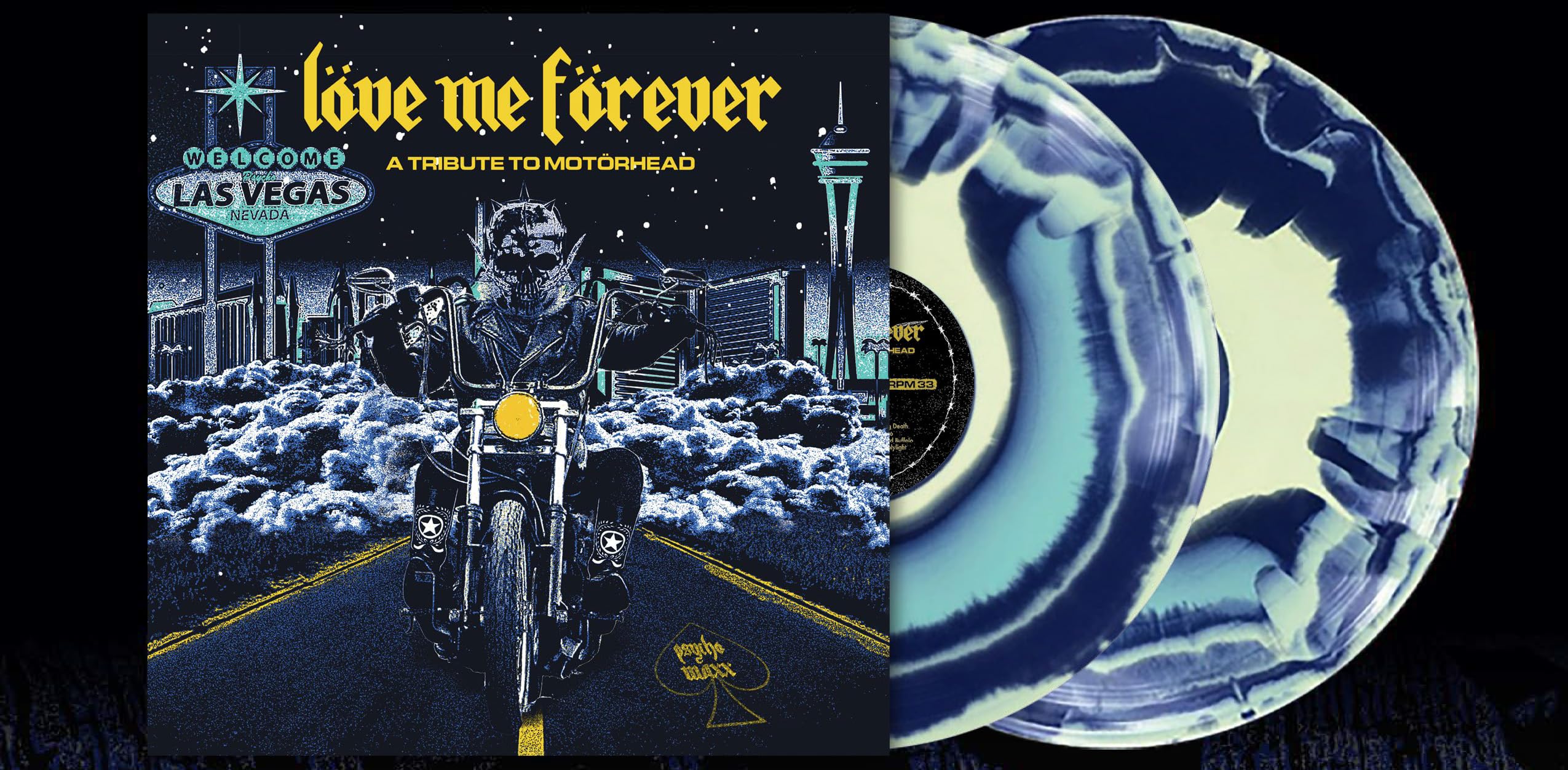 VARIOUS - Love Me Forever: A Tribute To Motorhead - BLUE & WHITE SWIRL VINYL LP
