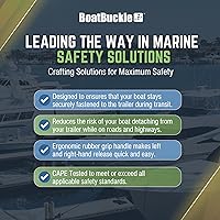 Vista 7 de BoatBuckle Correa de Amarre Retráctil para Popa – Correa de Trinquete Retráctil Atornillable para Remolque de Barco, Hebilla de Barco Reemplazable