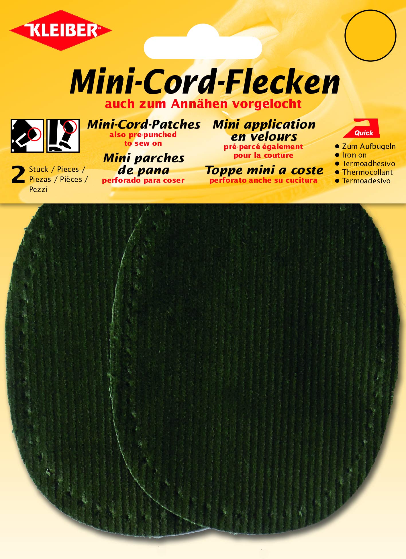 Kleiber - Toppe per Maniche/Ginocchia a Coste ovali termoadesive/da Cucire Piccole, Blu