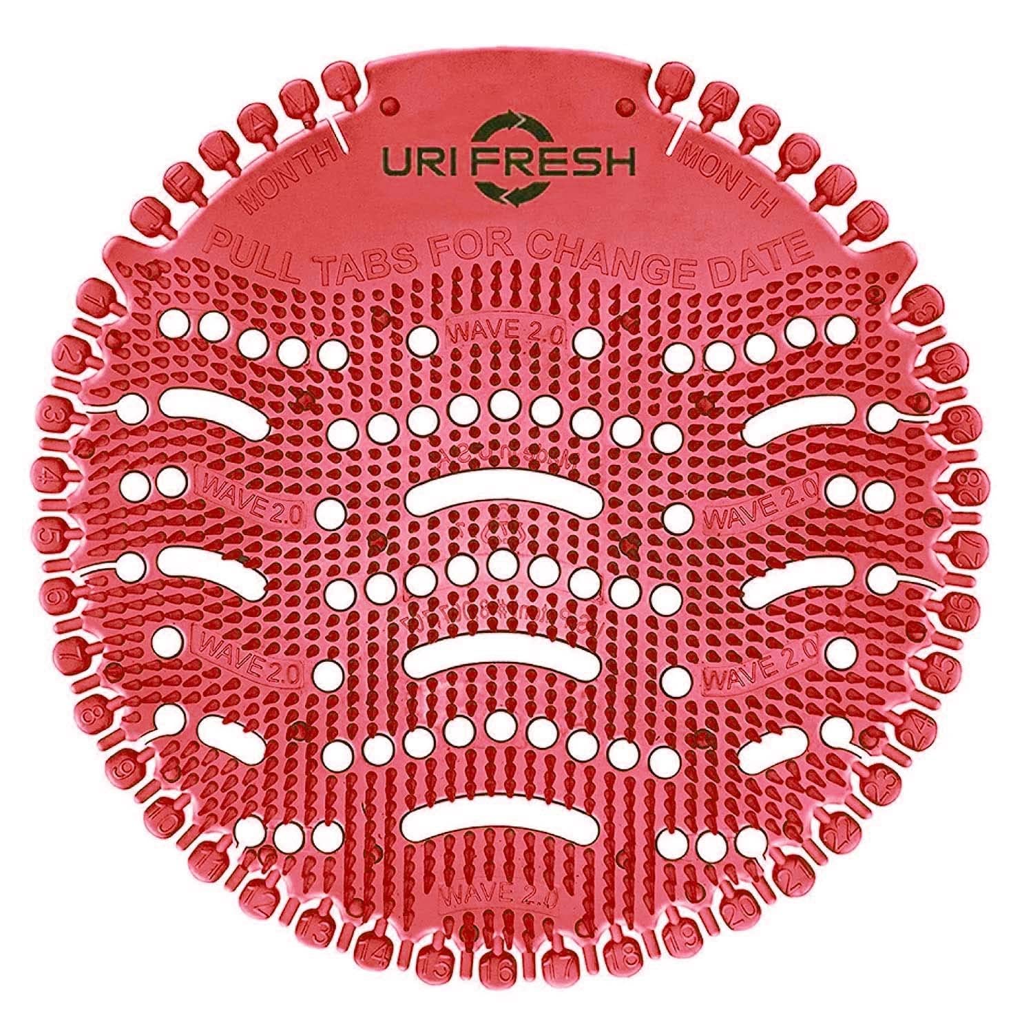 Buy Urinal Screen & Deodorizer (10 pack With Gloves) 3.0 Urinal Mat Red