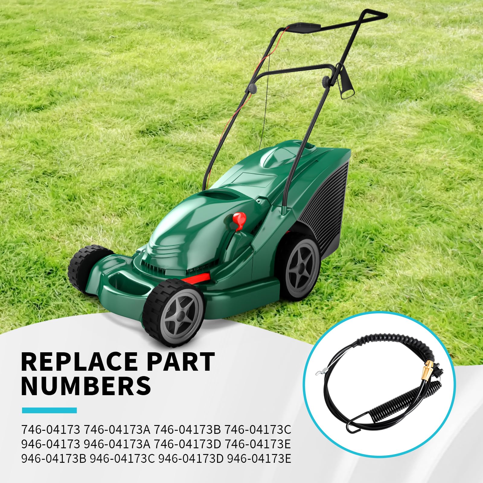 746-04173 946-04173 Câble D'engagement Pour Tondeuse Troy-Bilt MTD 700 Series - Remplacement 746-04173 Et Modèles Compatibles Câble Pour Tracteur Pelouse