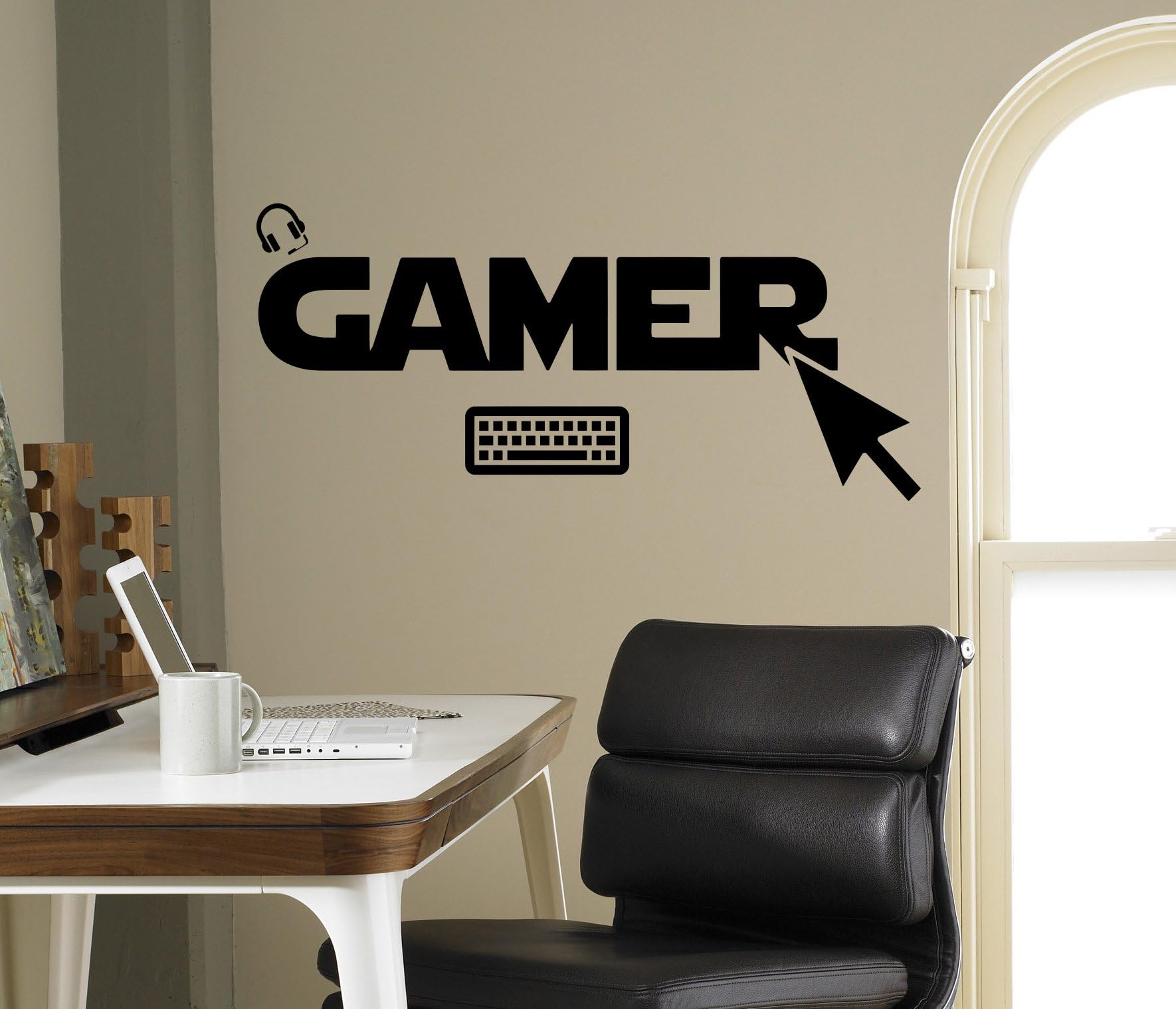 Gamer Wall Decal Gamepad Vinyl Sticker Cybersport Home Decor Ideas Interior Removable Kids Room Wall Art 4(gmr)