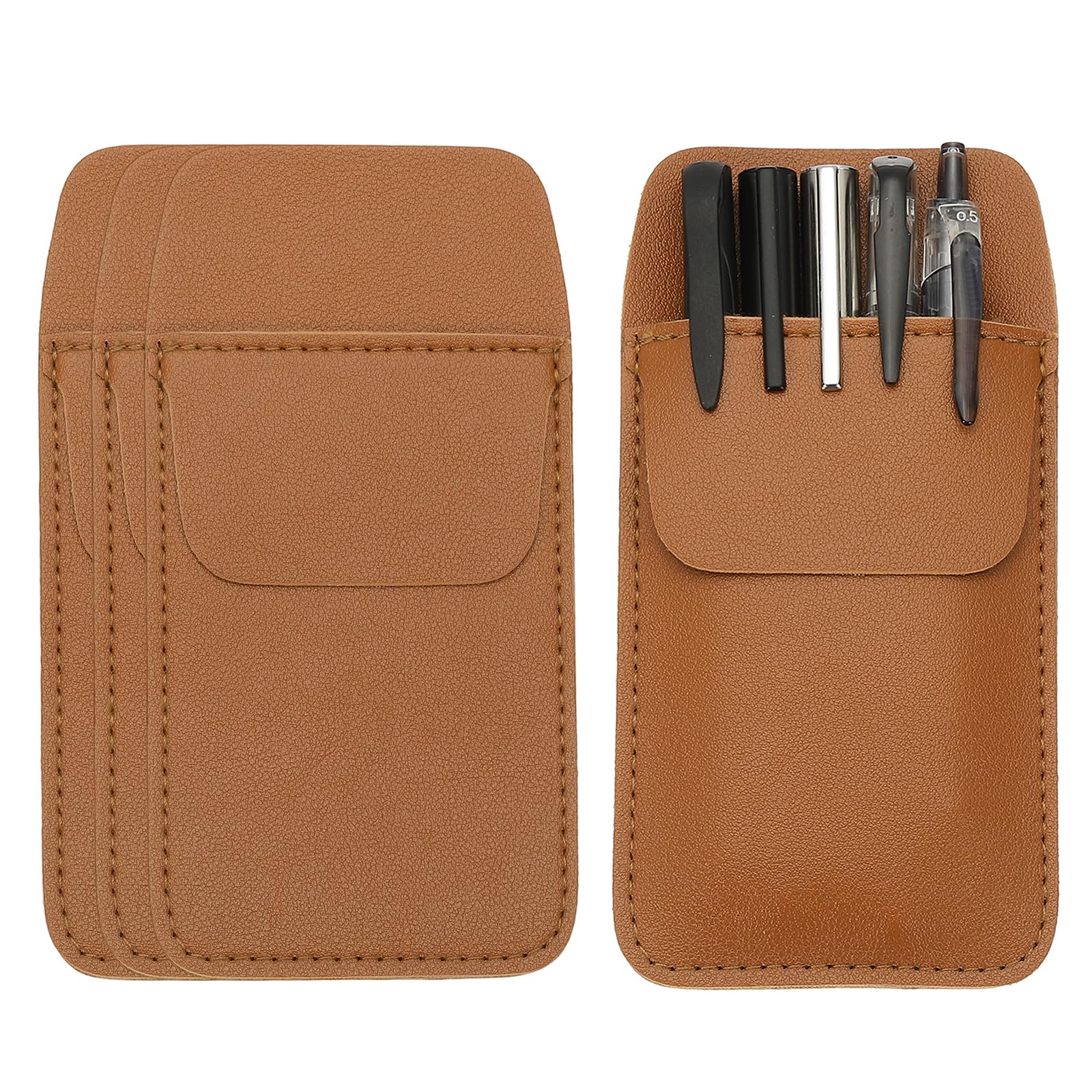 PATIKIL 4 Pack Leather Pocket Protector