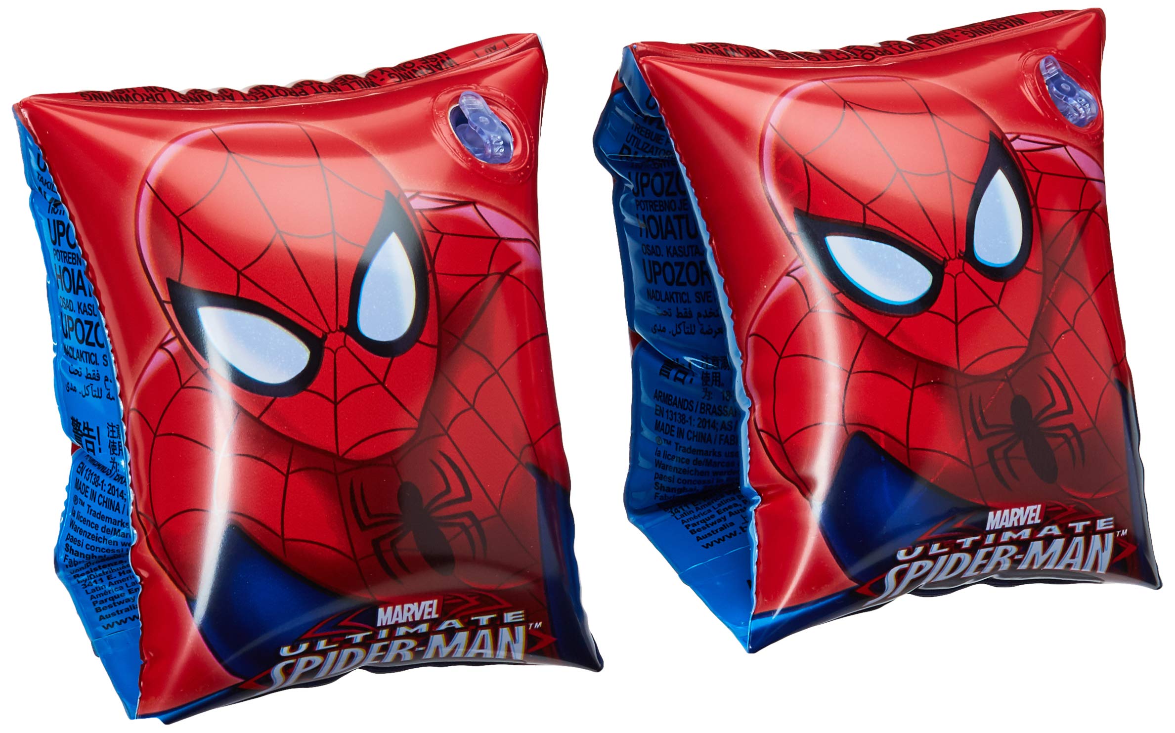 BestwayMarvel Ultimate Spider-Man Armbands 2-Pieces, Red/Blue