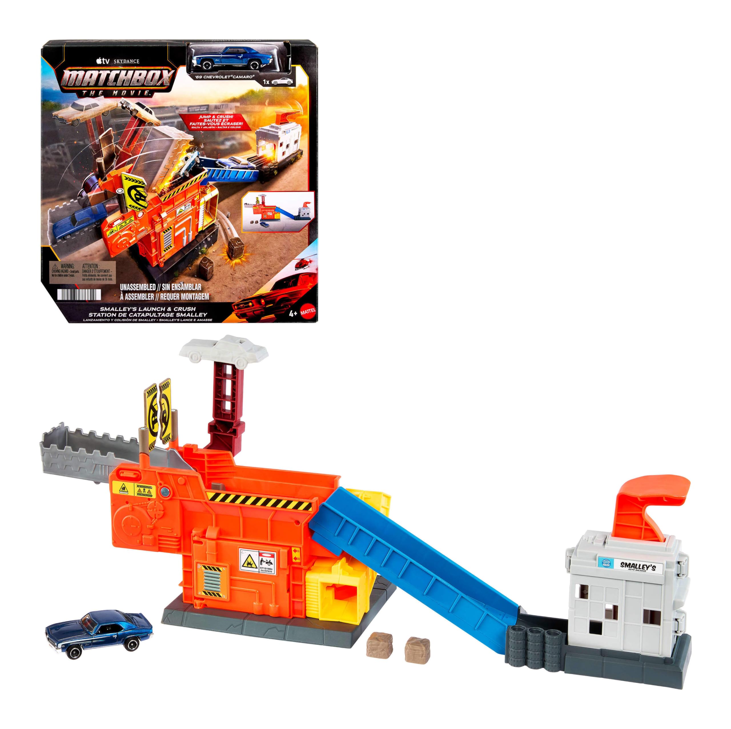 Amazon.com: ​Matchbox The Movie Smalley's Launch & Crush Playset