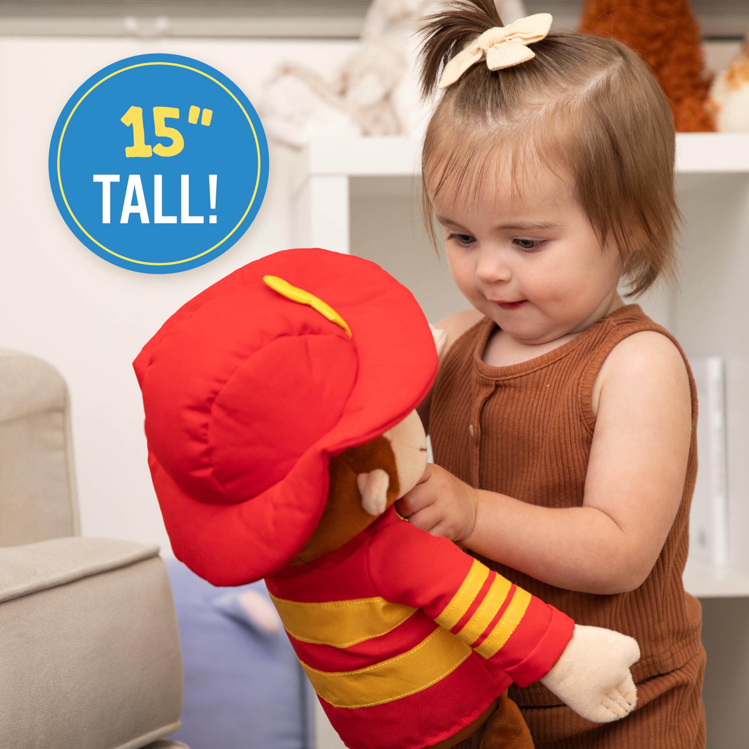 Amazon.co.jp: KIDS PREFERRED おさるのジョージ消防士 15インチ 動物 
