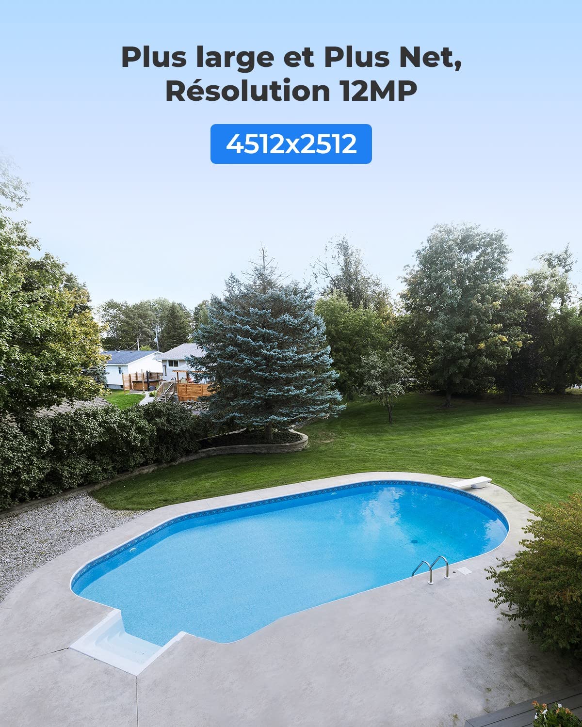 Reolink 4K+ Ultra HD 12MP Camera PoE Exterieur avec Projecteur, RLC-1224A