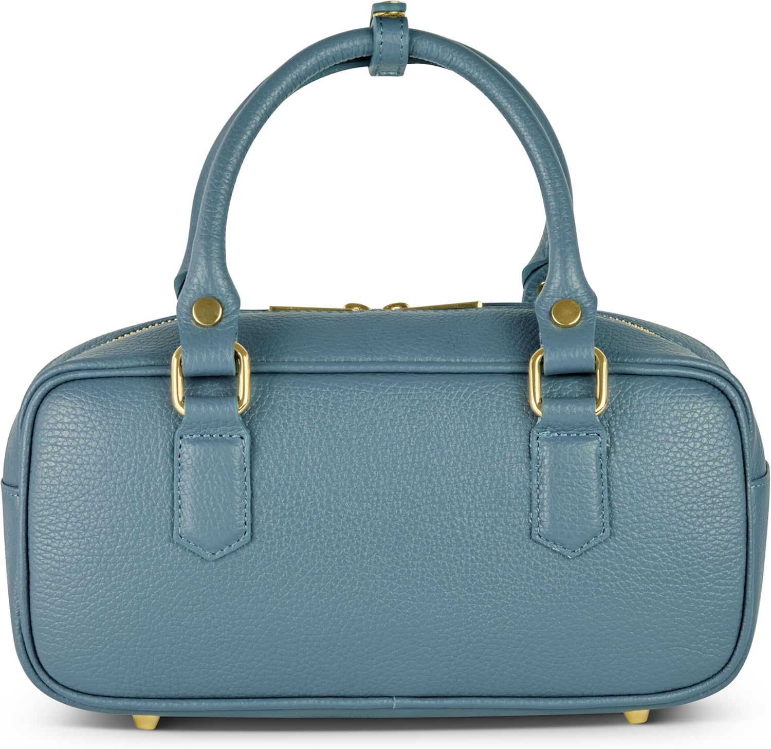 Italian Real Leather Top-Handle Crossbody Bag for Women with Rectangular Shape | Compact Structured Everyday Purse