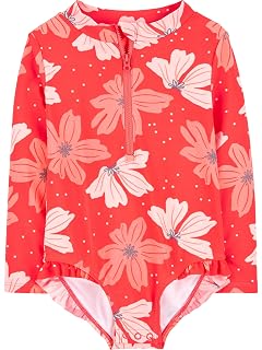 Simple Joys by Carters Baby Girls Long Sleeve Zipper One Piece Swimsuit