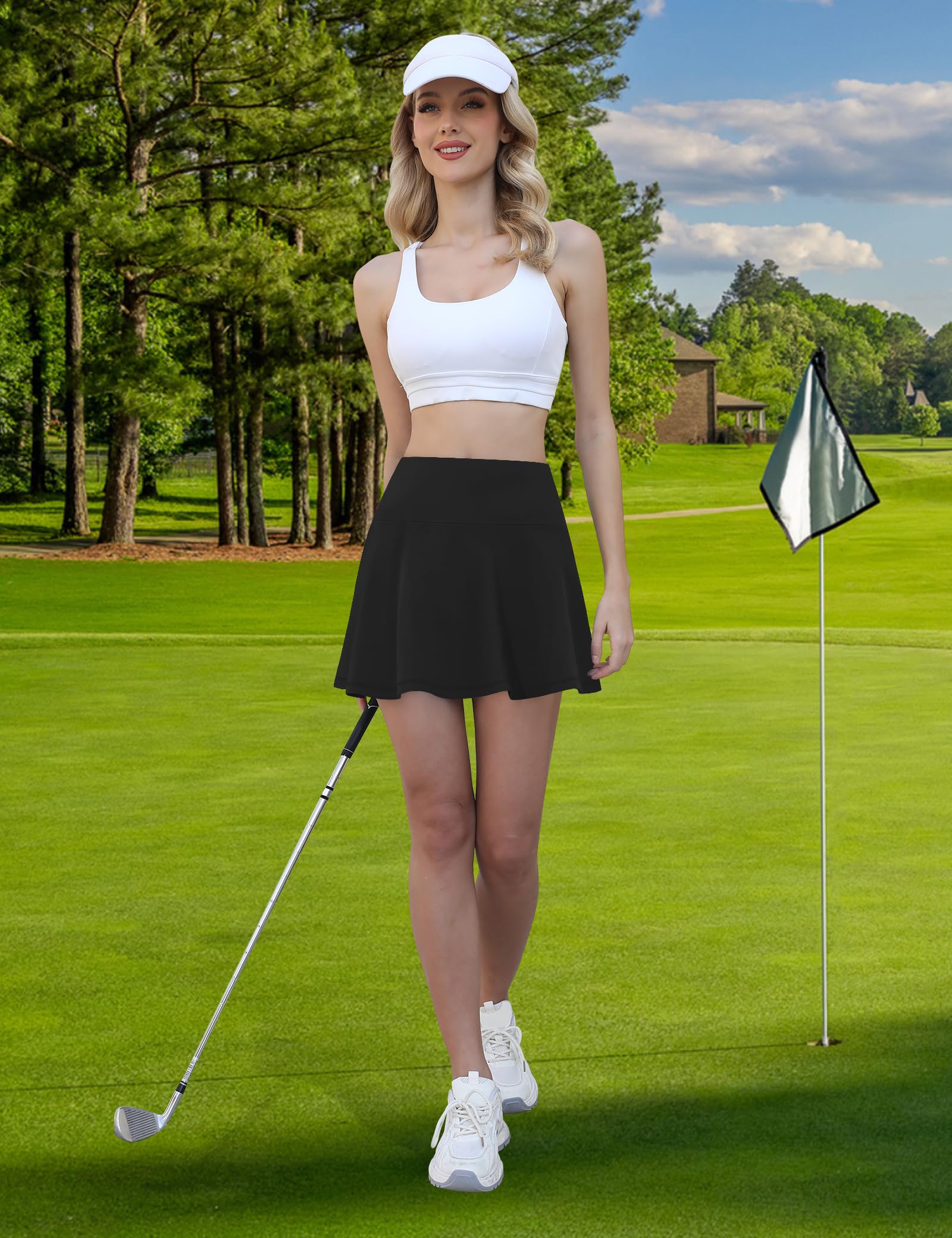 LouKeith Falda de tenis para mujer, de cintura alta, atlética, para correr, casual, pepinillo, golf, faldas con bolsillos
