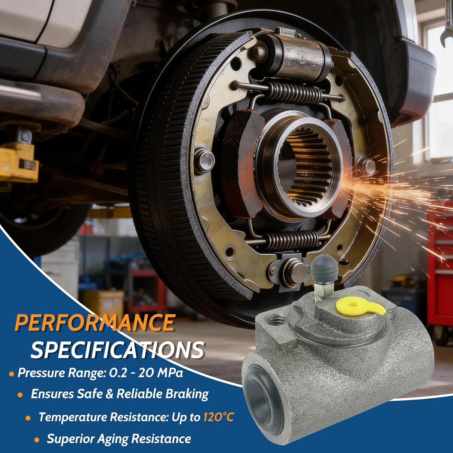 18020674 Rear Drum Brake Wheel Cylinder 2-Pc Set Compatible with Select Cadillac, Chevrolet, Dodge and GMC Models Ram 1500, Ram 2500, Savana 1500, Savana 2500, Deville, Express 1500, Express 2500