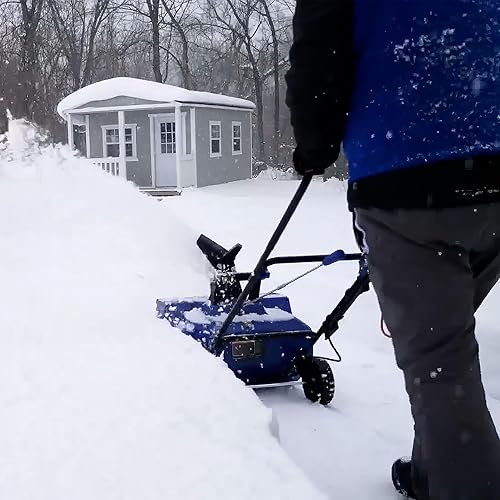Vista 35 de Snow Joe Soplador de nieve eléctrico con cable de 15 amperios, camino de limpieza de 22 pulgadas con luces LED duales, barrena de acero, canal