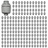 Vista 13 de Conectores de conducto, conector hermético de líquido de 1/2 pulgada NPT no metálico para accesorios de conducto flexibles eléctricos de PVC, 180