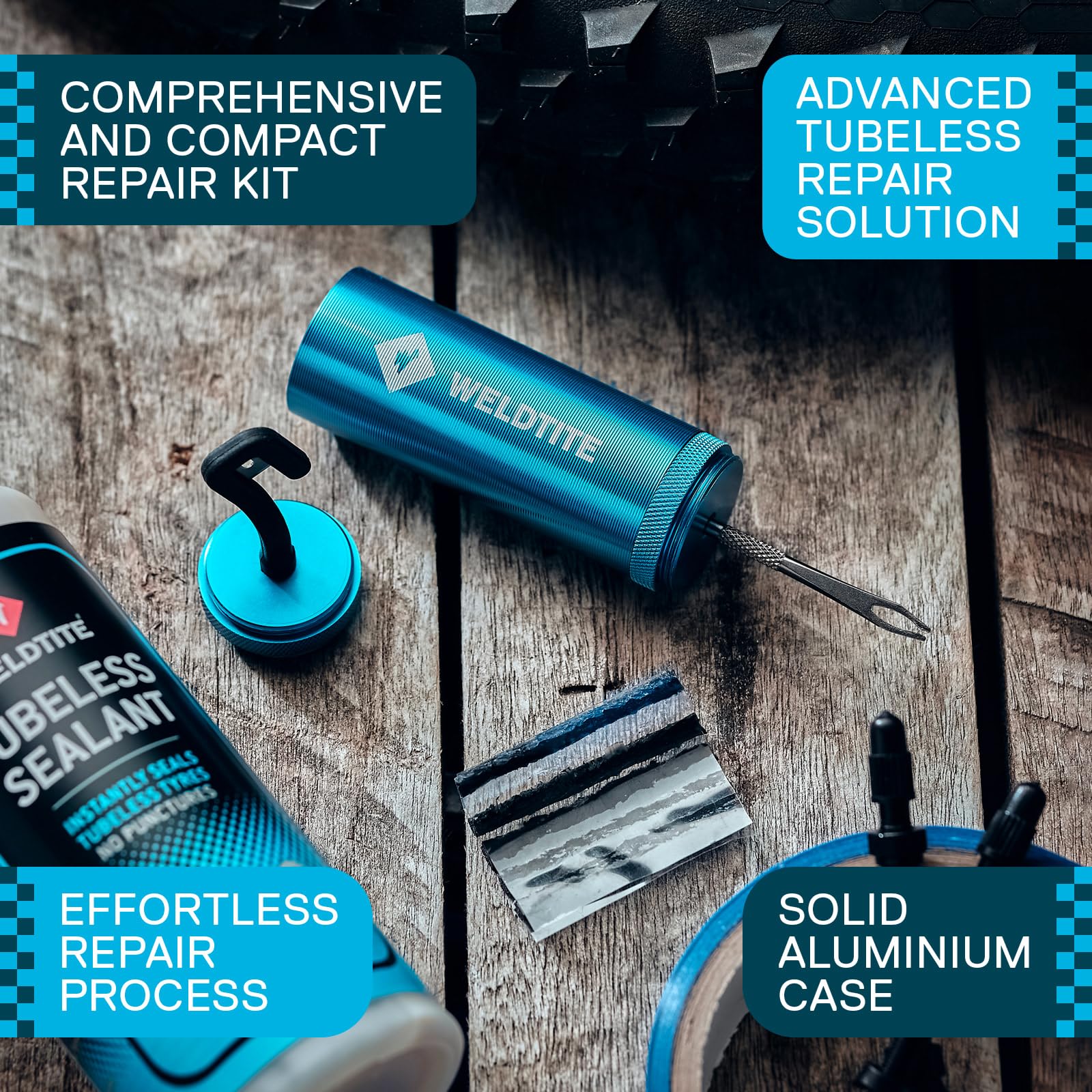 Weldtite Tragbare Tubeless-Fahrradreifen-Reparaturkapsel