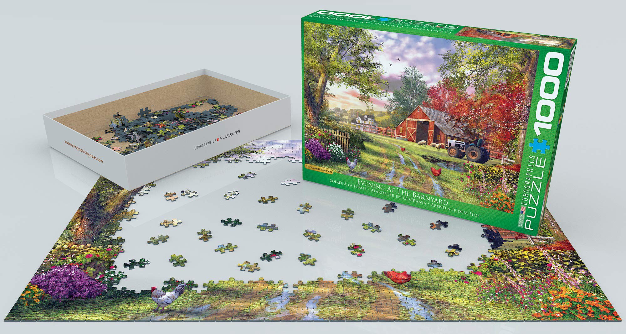 Eurographics 1000-Piece Jigsaw Puzzle - Evening At The Barnyard By Dominic Davison (19.25x26.5 Inches)