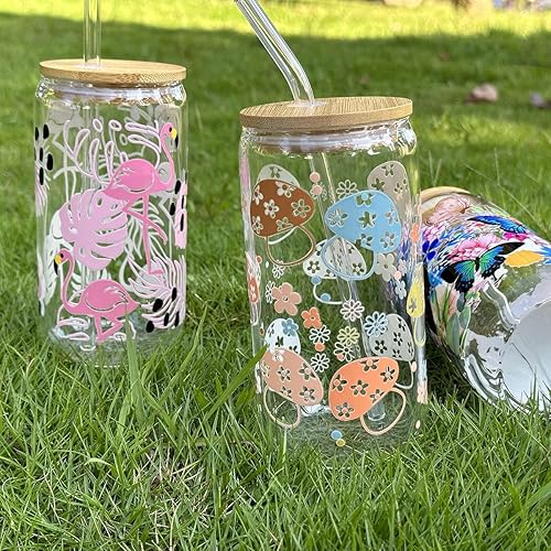 Miniatura 2 de Uv Dtf Cup Wrap Transfer para vasos de vidrio, 10 hojas Uvdtf Rub on Transfers para tazas, tazas de café helado, botellas de agua, muebles,