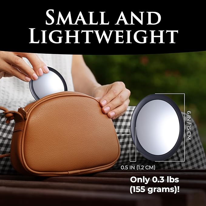 Espejo de Maquillaje 30X MIRRORVANA Portátil 6 pulgadas Negro miniatura 6