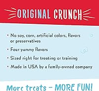 Vista 60 de Charlee Bear - Premios Original Crunch naturales para perro, hecho en los Estados Unidos, golosinas bajas en calorías para entrenar o premiar.