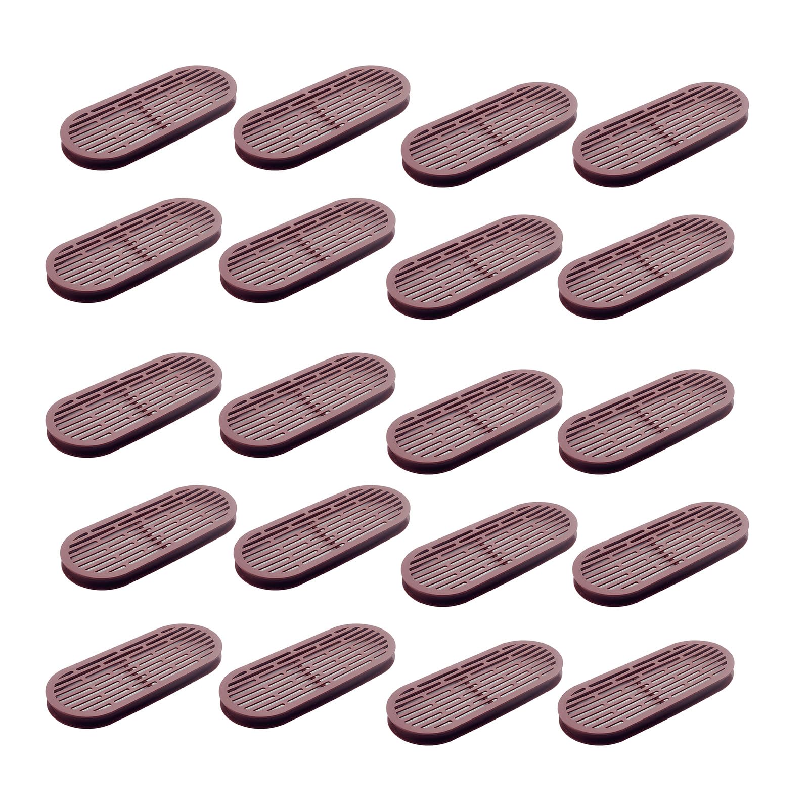 Buxuaaaa Brown 20Pcs Air Vent Grille Wardrobe Shoe Cabinet Ventilation Grids Exhaust Meshes Screen Enduring Air Vent Grille