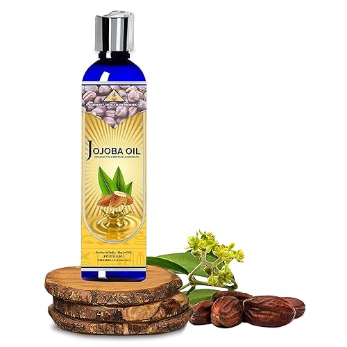 Ancient Health Remedies Aceite orgánico prensado en frío JOJOBA Aceite portador a granel para belleza, piel, cabello hidratante DIY potenciador para