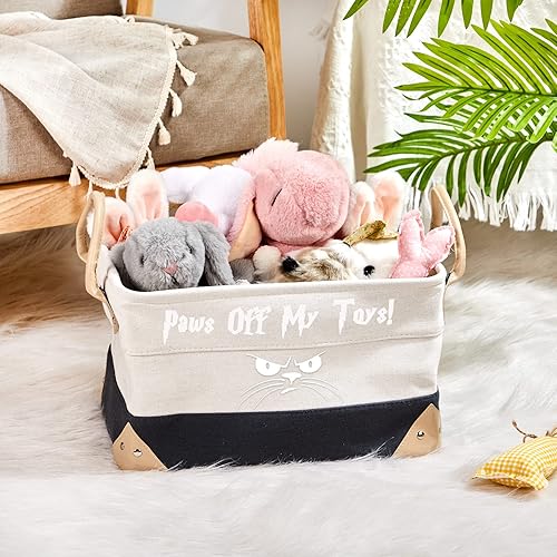 Miniatura 2 de Cesta de almacenamiento personalizada para juguetes para perros, cajas de almacenamiento plegables con asas para mascotas, perros, gatos, juguetes