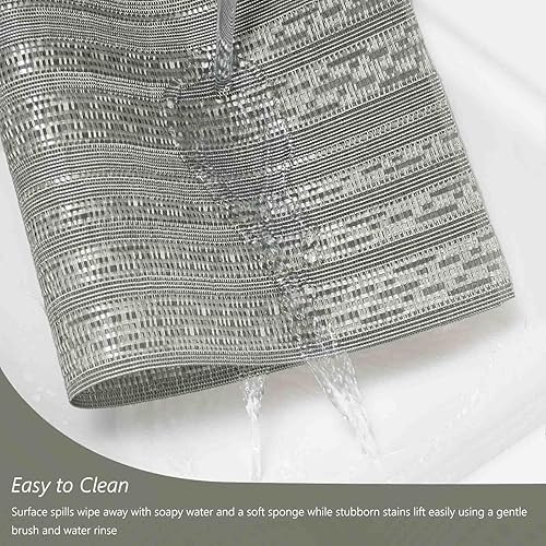 Miniatura 51 de AHHFSMEI Juego de 6 manteles individuales para mesa de comedor, manteles individuales de vinilo tejido de plástico, antideslizantes, aislamiento