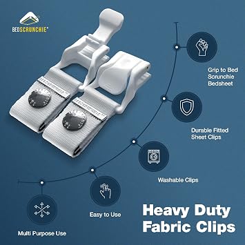 BED SCRUNCHIE- Heavy Duty Fabric Clips (2 Clips)