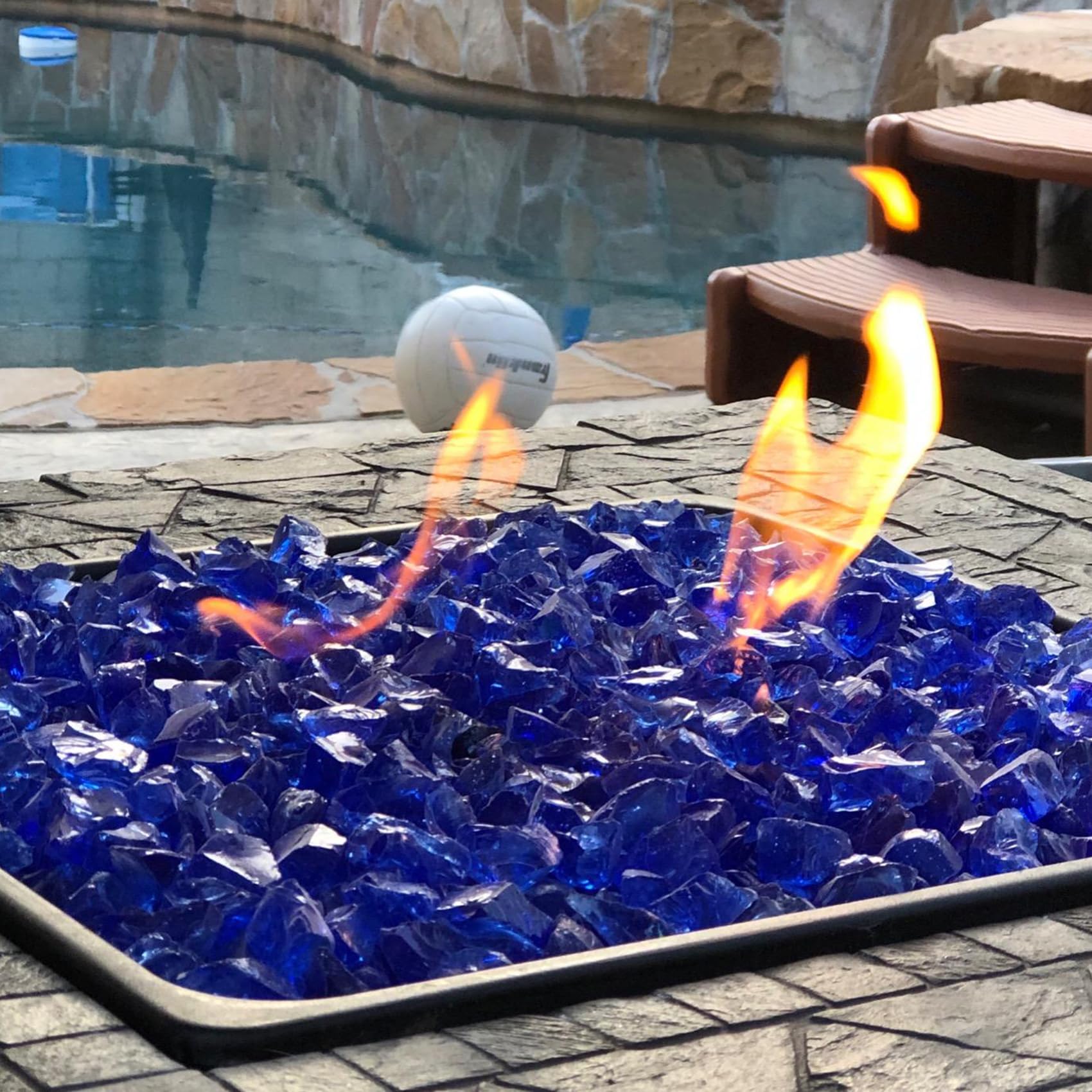 Snapklik.com : Skyflame 10-Pound Recycled Fire Glass For Fire Pit