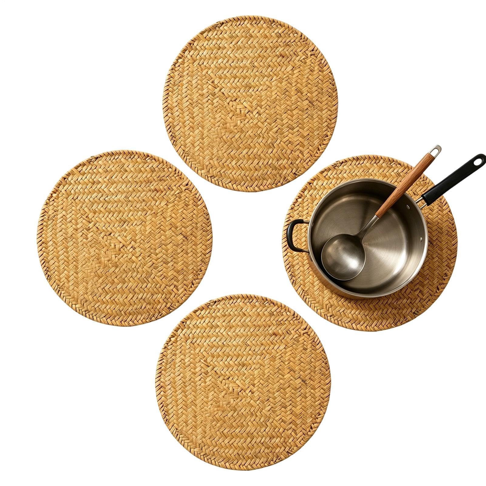Napperons tissés main 33 cm pour sublimer la décoration de table du salon et du restaurant de café