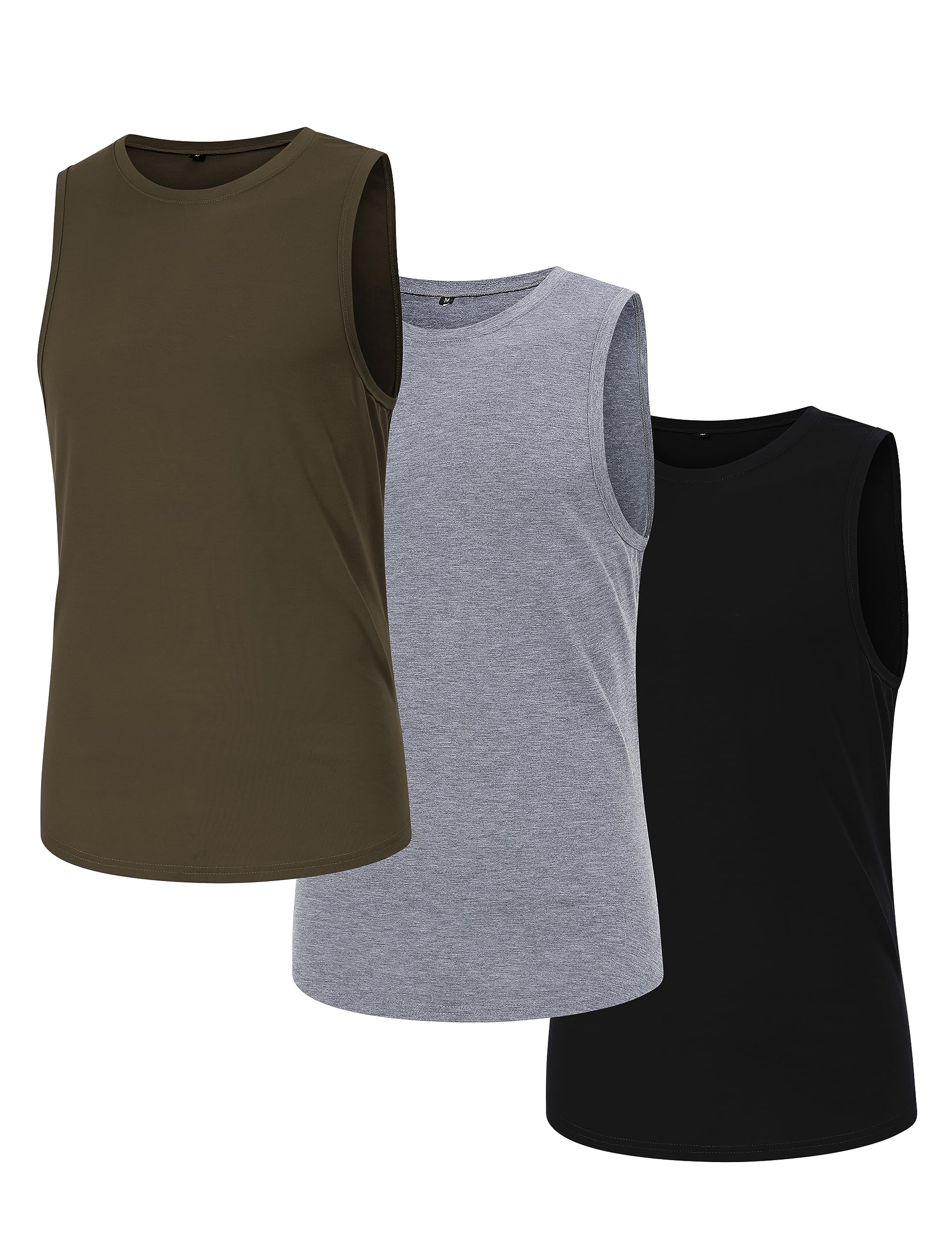 TURETRENDY Herren 3er-Pack Workout Tank Tops Dry Fit Ärmellos Gym Stringer Bodybuilding Fitness Muskel-T-Shirts