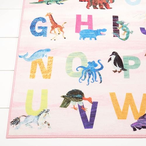 Miniatura 14 de Eric Carle Elementary Blue Alphabet Kids Machine Washable Area Rug Blue/Orange, 35"x51